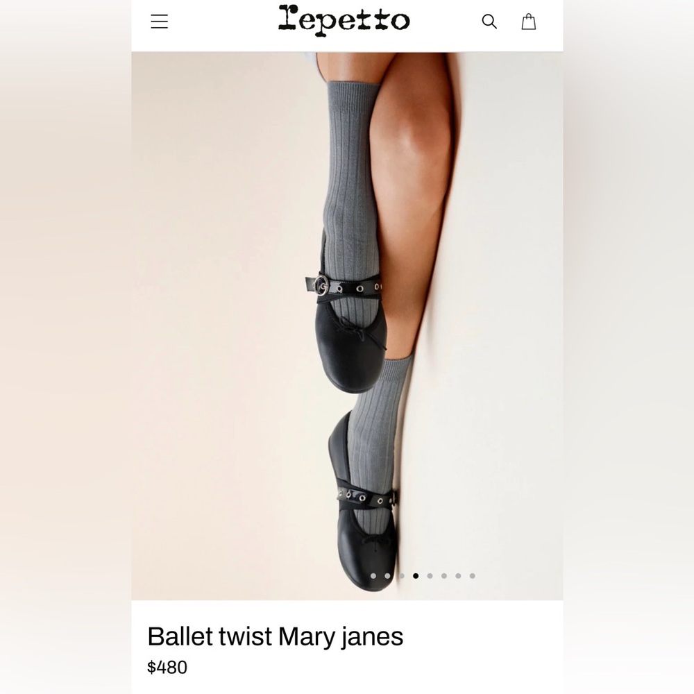 Brand New Repetto Ballet Twist Mary Jane ballet flats 37 7 - Picture 4 of 6